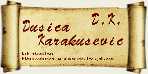 Dušica Karakušević vizit kartica
